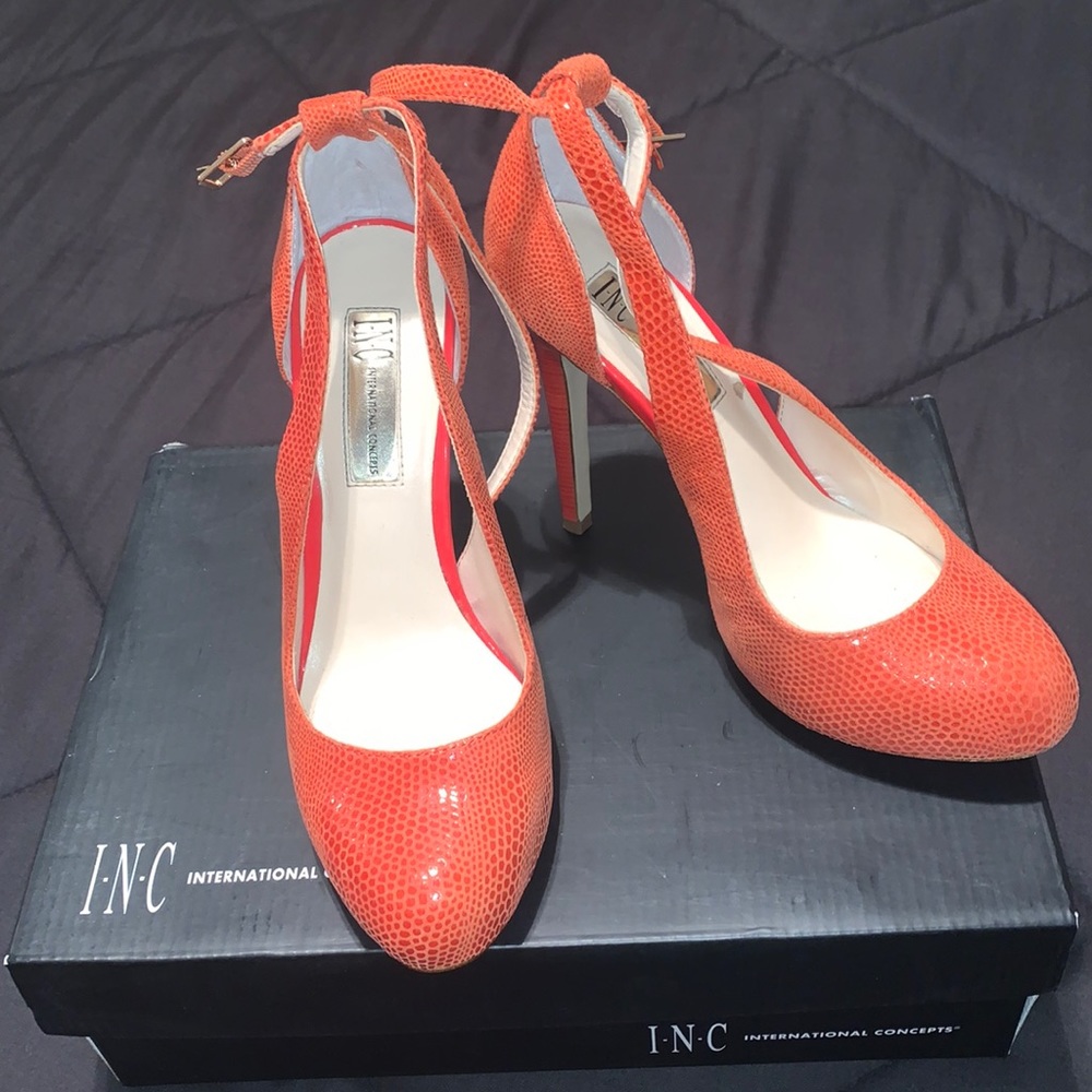I•N•C Orange Heels